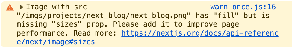 image has fill but is missing sizes prop